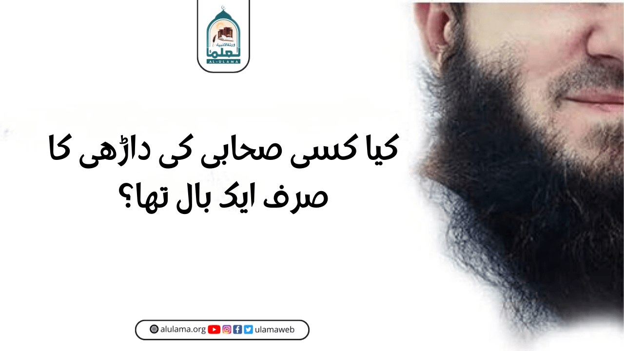 کیا کسی صحابی کی داڑھی کا صرف ایک بال تھا؟