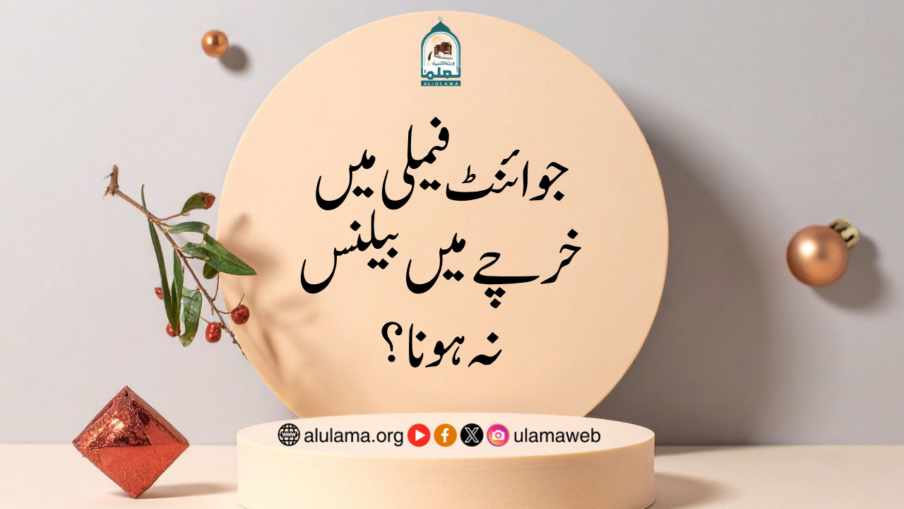 جوائنٹ فیملی میں خرچے میں بیلنس نہ ہونا؟