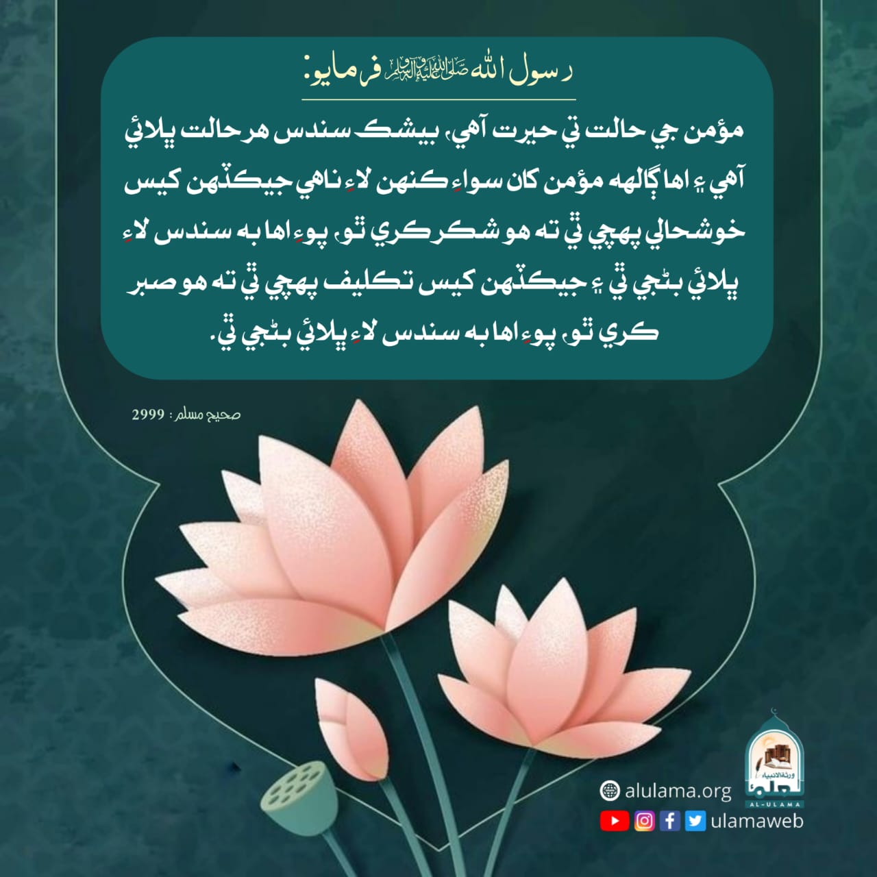 مومن لاء ھر حال ۾ ڀلائي آھي