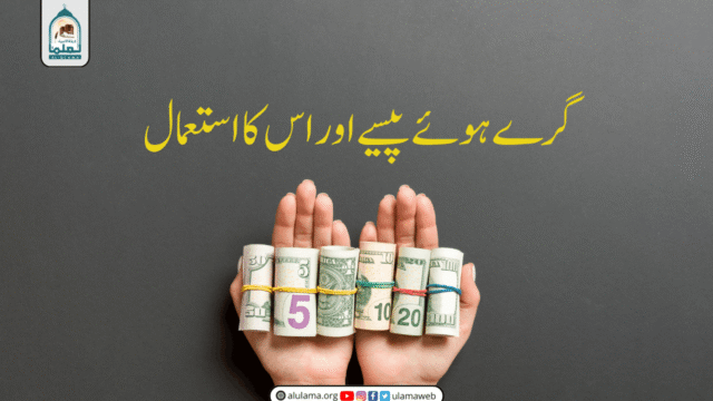 گرے ہوئے پیسے اور اس کا استعمال