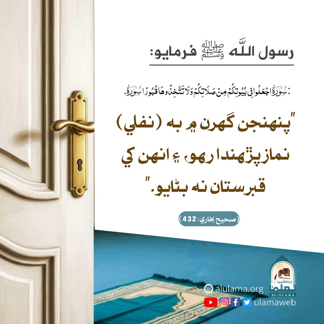 گھرن ۾ نفلي نماز پڙھڻ