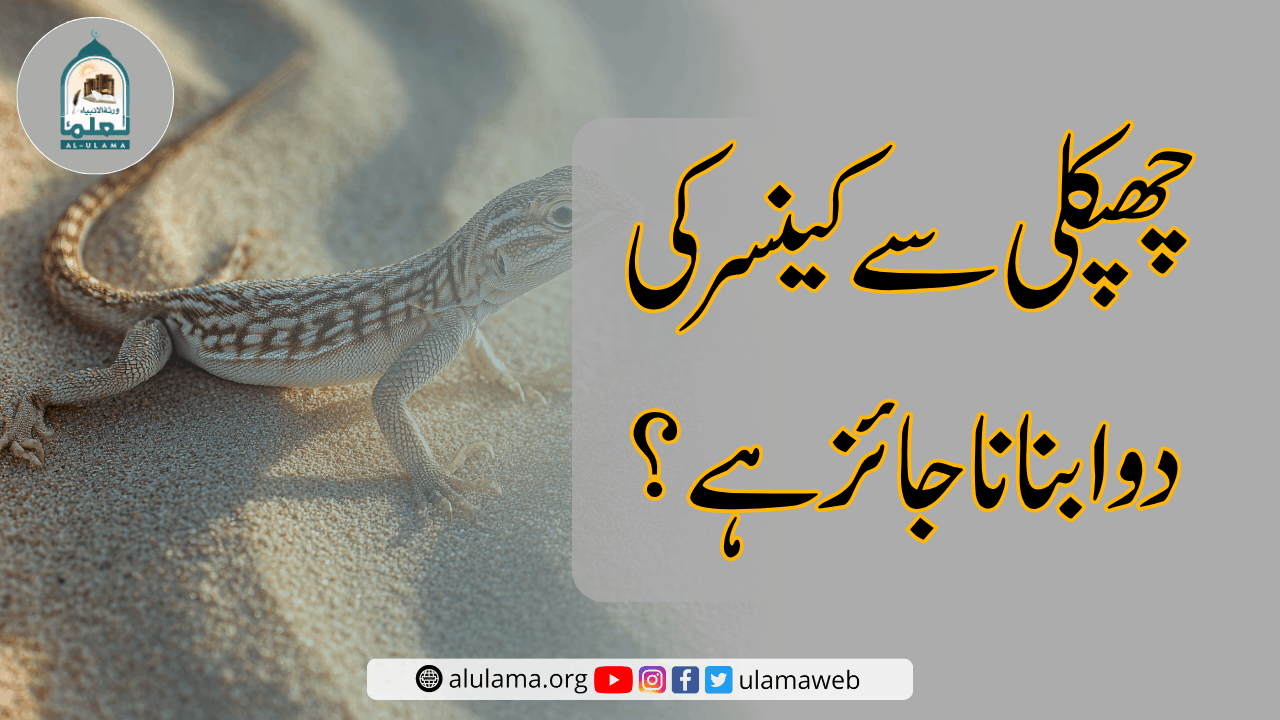 چھپکلی سے کینسر کی دوا بنانا جائز ہے؟