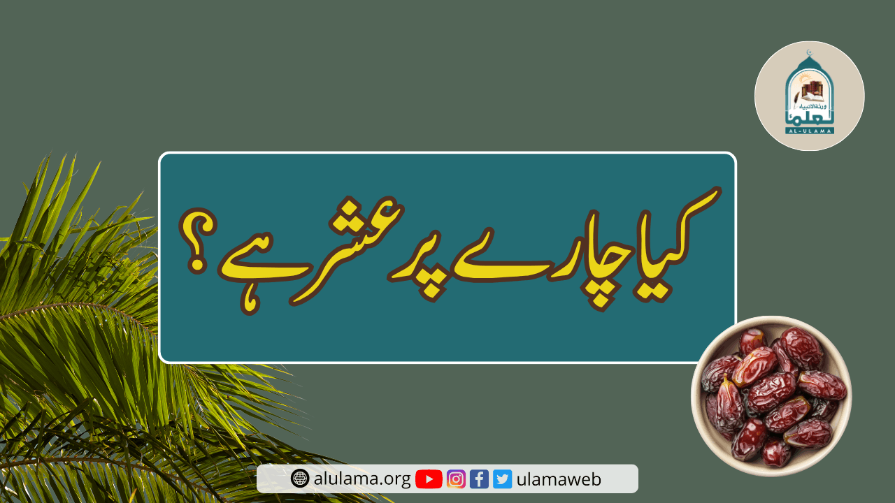 کیا چارے پر عشر ہے؟