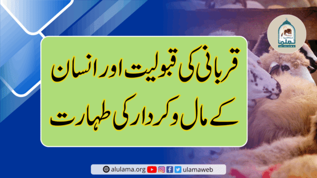 قربانی کی قبولیت اور انسان کے مال و کردار کی طہارت