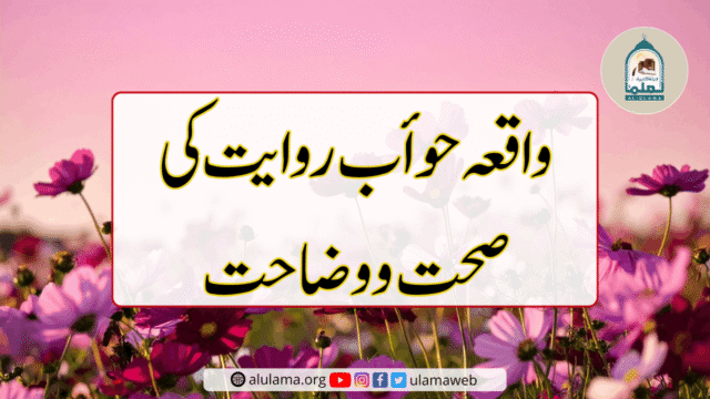 واقعہ حوأب روایت کی صحت ووضاحت