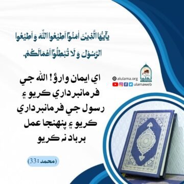 اطاعت رسول ﷺ جو حڪم