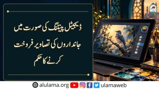 ڈیجیٹل پینٹنگ کی صورت میں جانداروں کی تصاویر فروخت کرنے کا حکم